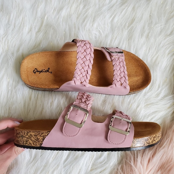 Desert Rose Faux Suede Braided Slides - Picture 4 of 6